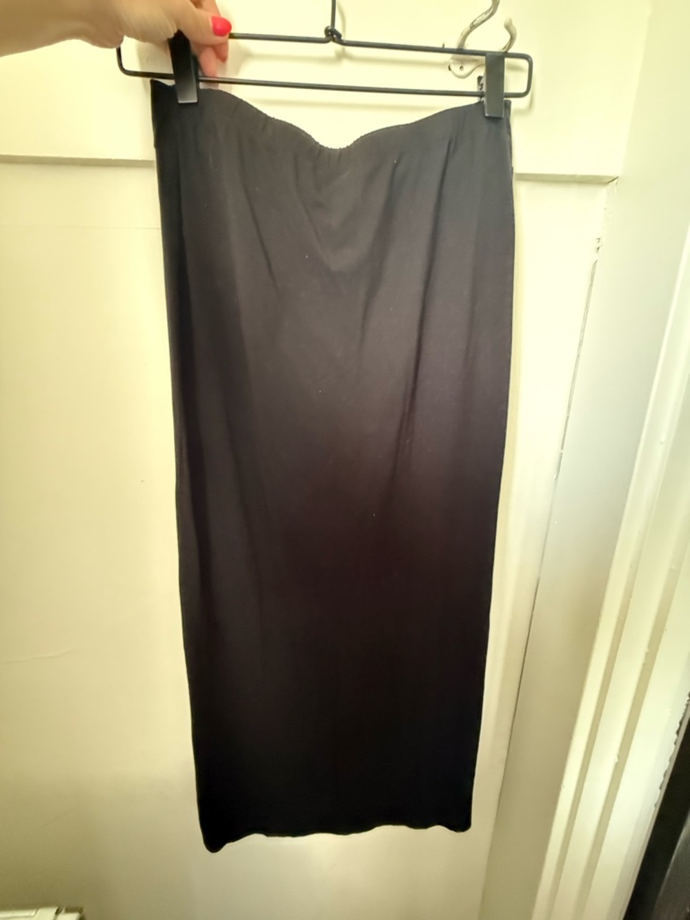 Reformation Black Rylan Twist-Waist Midi Skirt, Small - Picture 5 of 9